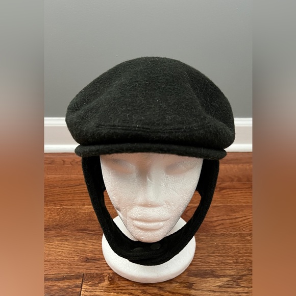 Kangol Tweed Bugatti Cap With Ear Flaps Wool Blend Made In Italy Sz Small